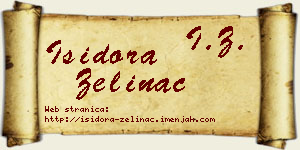 Isidora Zelinac vizit kartica